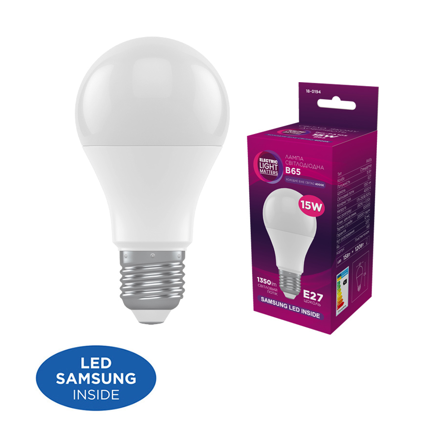 LED лампа ELM B65 15W PA10S E27 4000